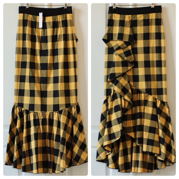 ALICE + OLIVIA Arianna Ruffle Trumpet Skirt - Picture 7 of 8